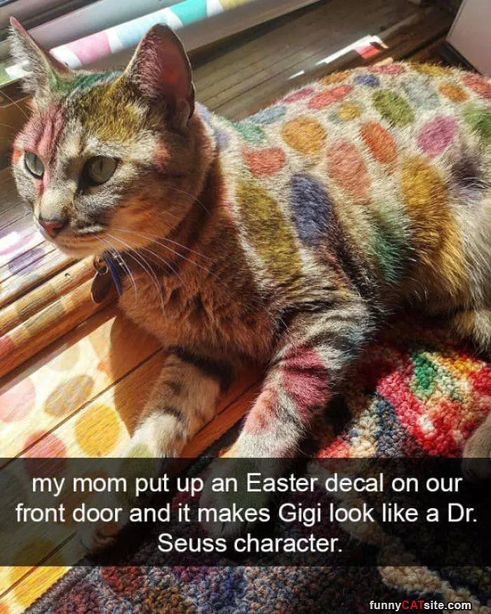 Easter Decal Cat
